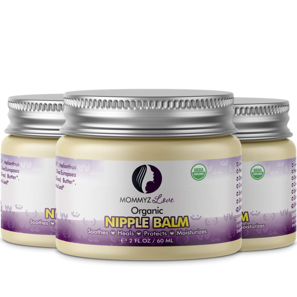 Best Nipple Cream for Breastfeeding Relief (2 oz) - Provides Immediate Relief To Sore, Dry And Cracked Nipples Even After A Single Use - PEDIATRICIAN TESTED - USDA Certified Organic (1 Jar)