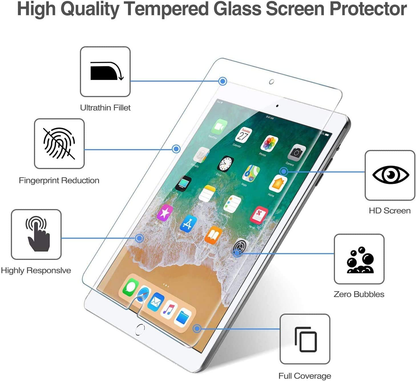 ProCase iPad 9.7 Screen Protector 2018/2017, Tempered Glass Screen Film for iPad 9.7 Inch 2018 2017,iPad Pro 9.7, iPad Air 2 / iPad Air -2 Pack