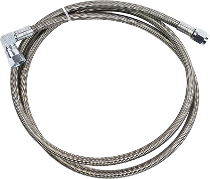 A-Team Performance Steel Braided Turbo Oil Feed Line 60" Length -4AN 90 degree straight Hose End Pressure Stainless Remote Turbocharger Sensor Teflon 4 AN