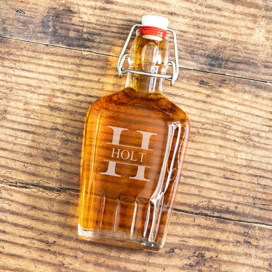 Personalized Monogrammed Glass Flask