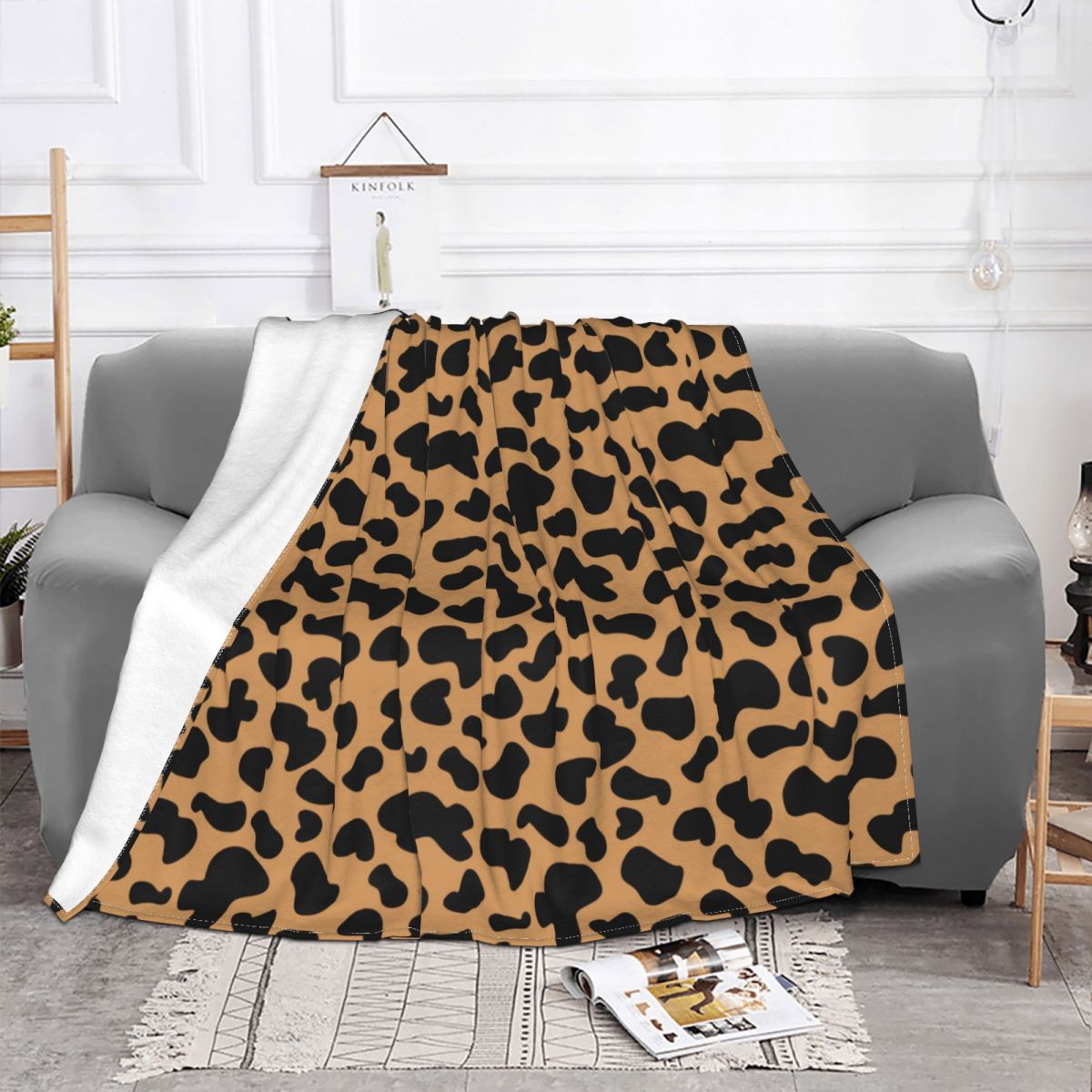 Animal Skin Texture Ultra-Soft Leopard Print Blankets