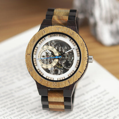 Automatic mechanical watch wood