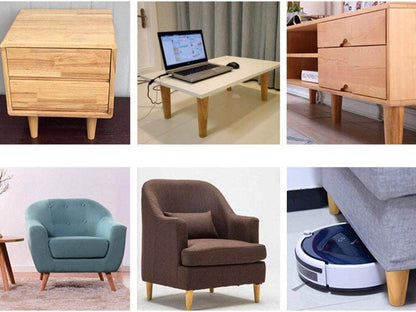 12CM Solid Wood Furniture Sofa Legs Set