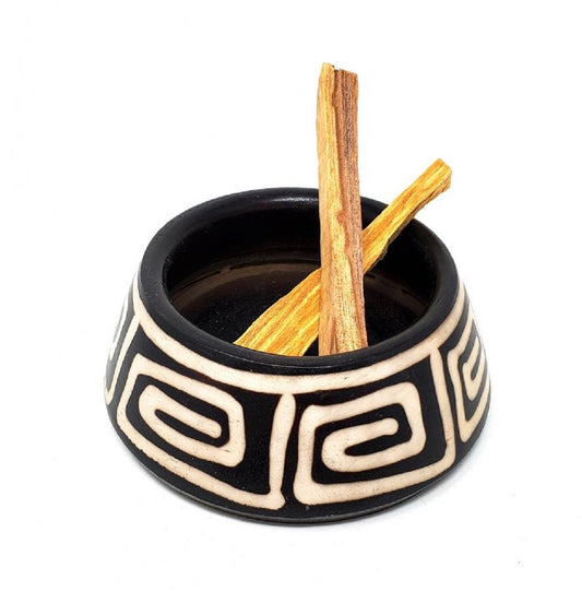 Ceramic Incense Burner for Stick and Cone Incense - 4.5"