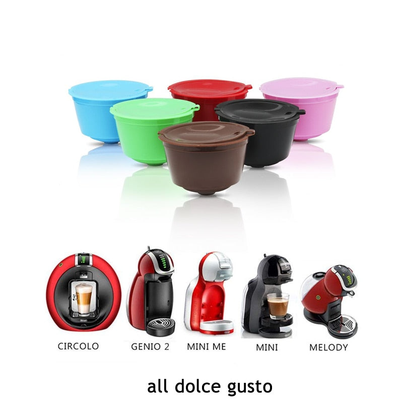 9 Color Refillable Reusable Dolce Gusto Coffee Capsules