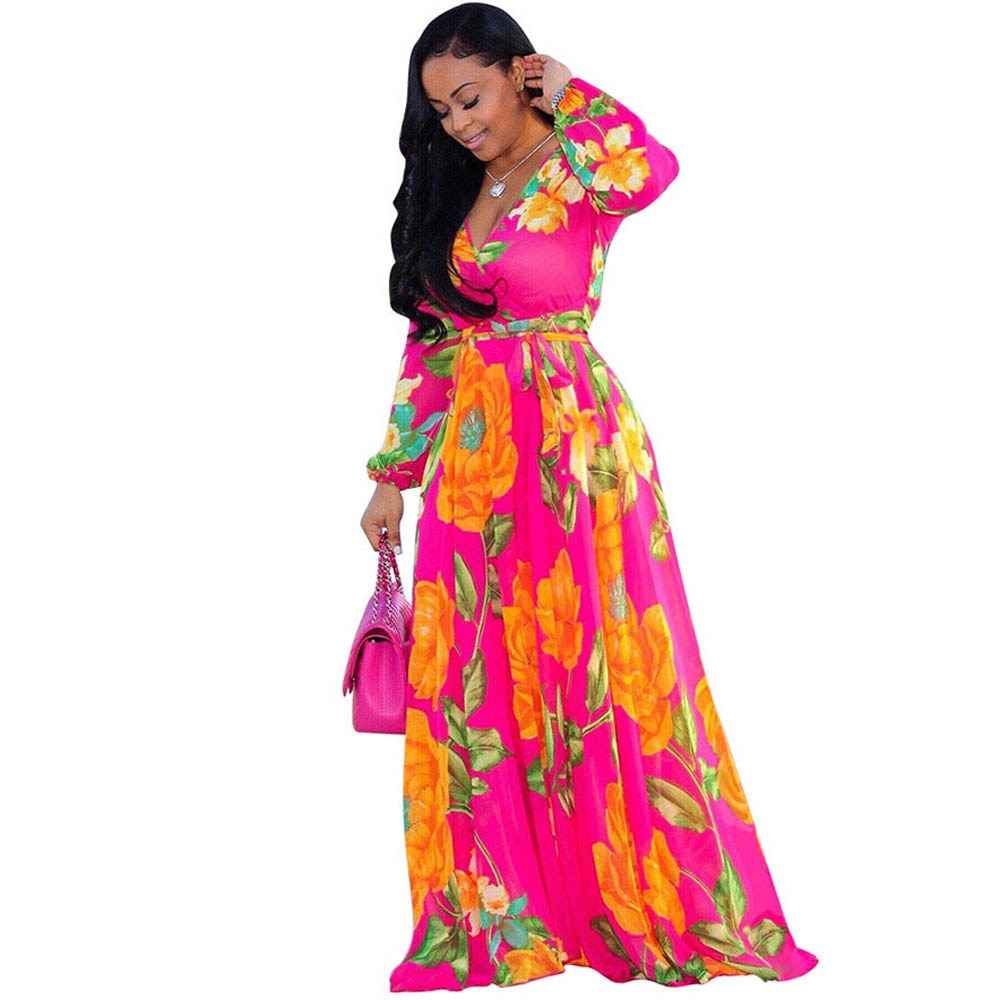 Chiffon Print Plus Size Dress