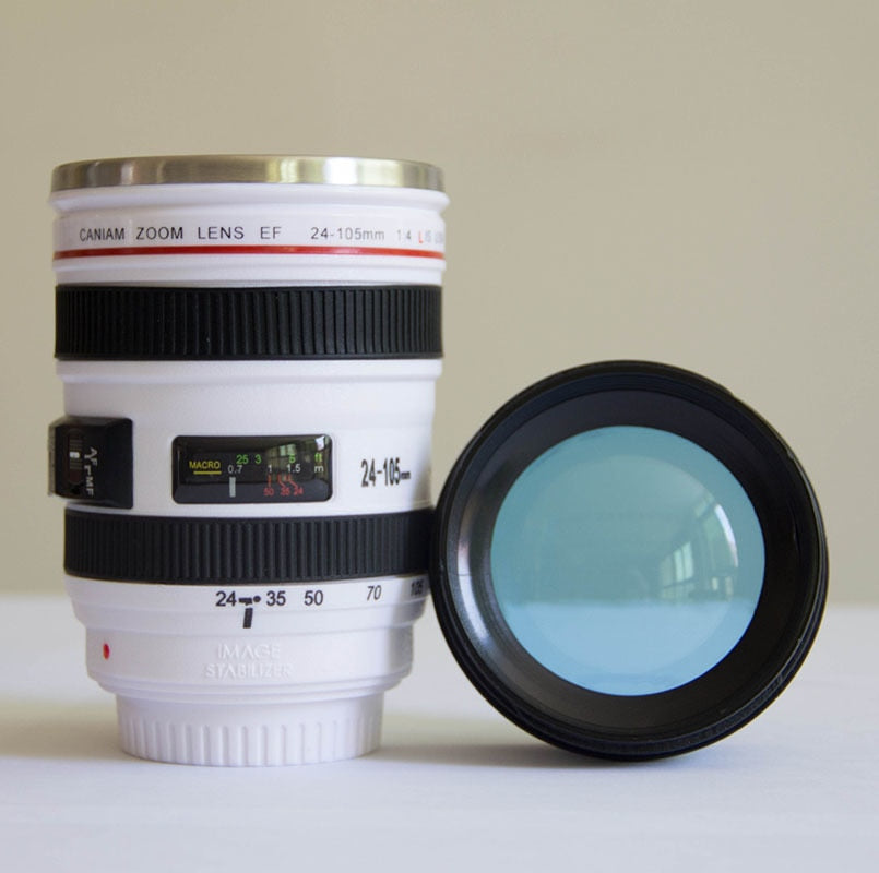 Creative 400ml Stainless Steel Liner Camera Lens Mugs