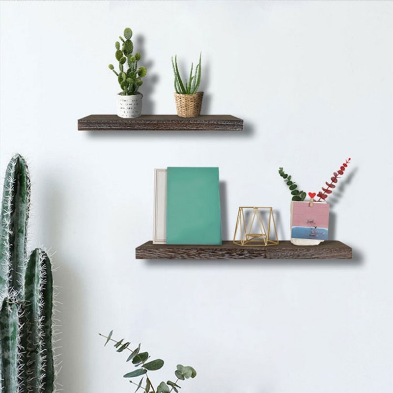 Wooden Plant Shelves Journals Rack