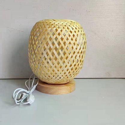 Unique Bamboo Bedroom Bedside Night Light Desk Lamp