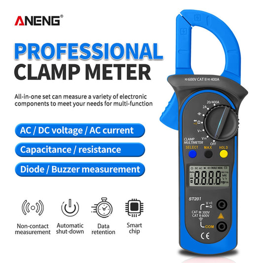 Digital Professional Multimeter Clamp Ammeter Transistor