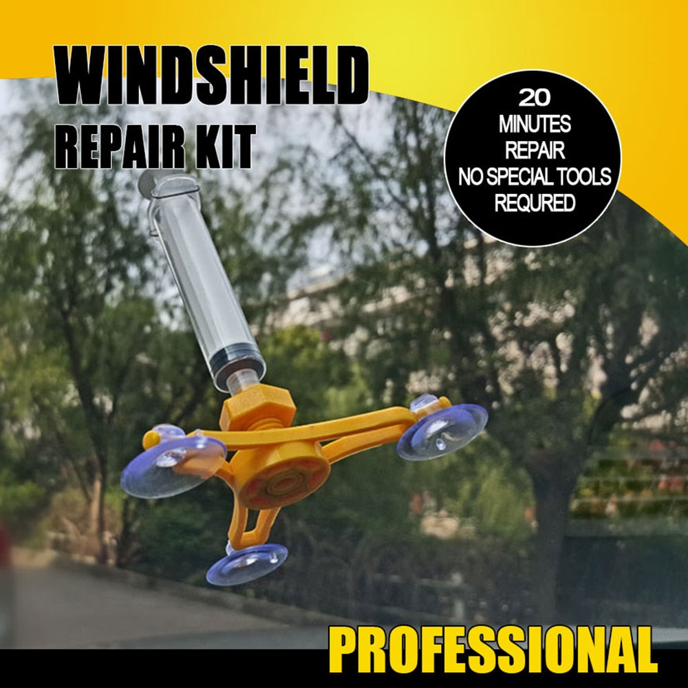Car Glass Repair Kit Windscreen Windshield Window Polisher Set
