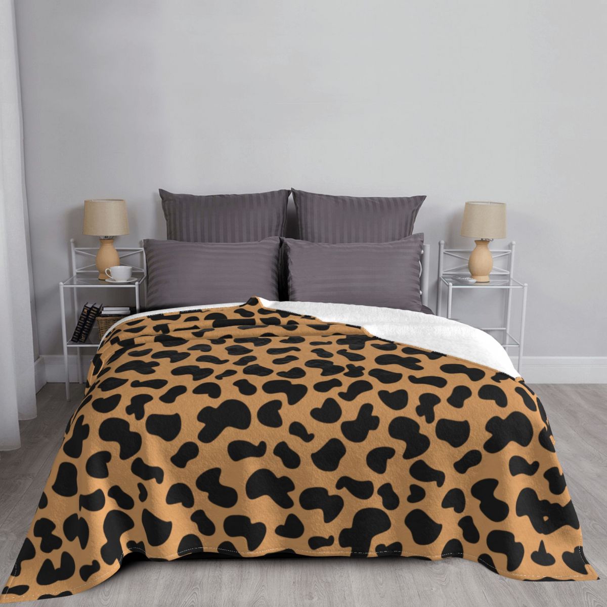 Animal Skin Texture Ultra-Soft Leopard Print Blankets