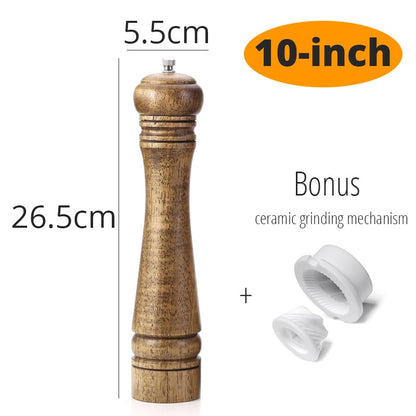 Salt and Pepper Mill, Wood Pepper Shakers