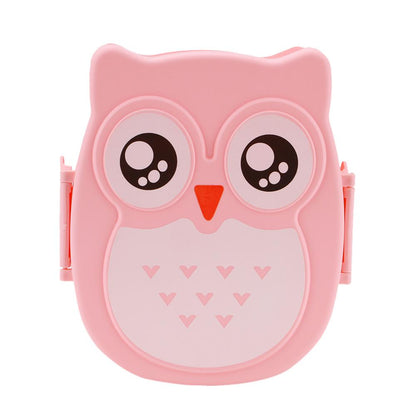 Cute Cartoon Owl Lunch Box Food Container Storage Box