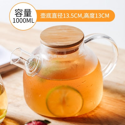 Big Transparent Heat-Resistant Large Clear Tea Pot