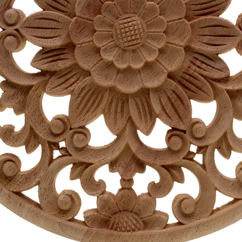 Wood Carved Onlay Applique Unpainted Furniture