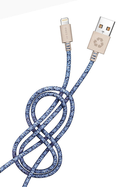 Bleu iPhone Lightning Cable · 2 Meter · Made of Recycled Fishing Nets