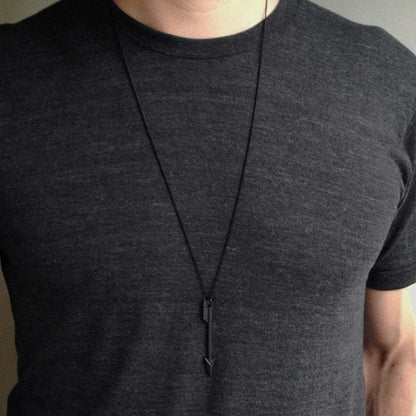 Unisex Long Necklace With Arrow Pendant