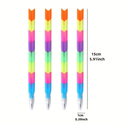 School Blocks Replaceable Core Rainbow Pencils
