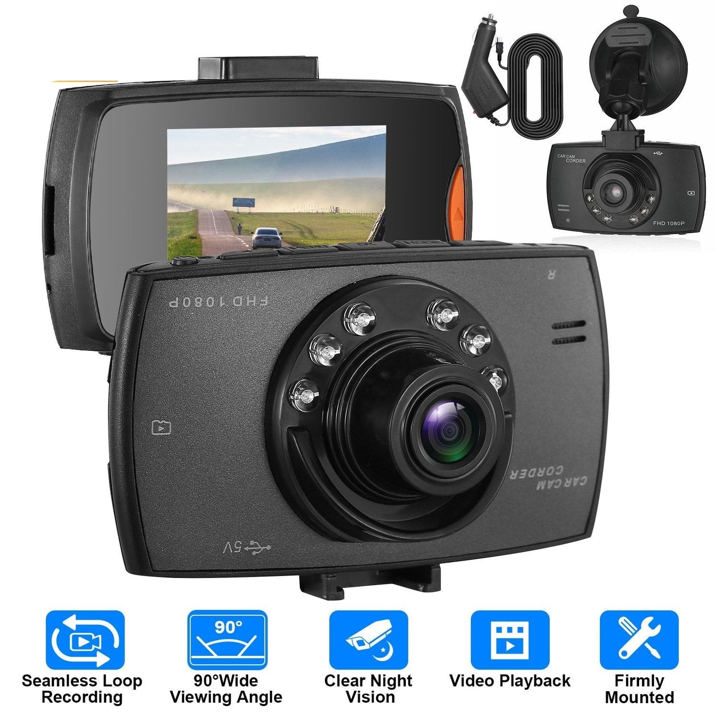 1080P Car DVR Camera Dash Cam Camcorder