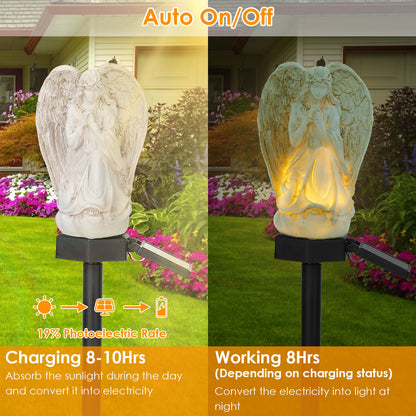 Solar Praying Angel Statue Garden Light LED