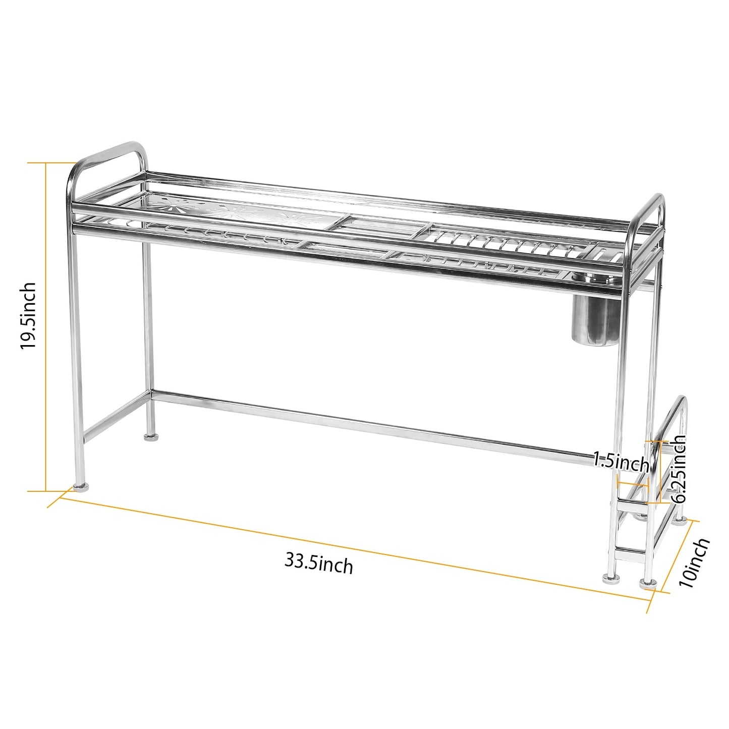 Over Sink Dish Drying Rack Shelf