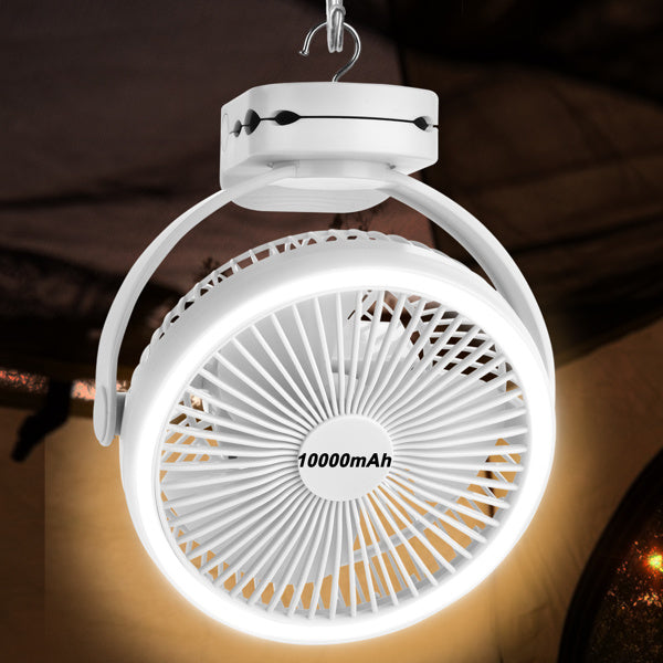 Battery Operated Clip on fan with Camping Lantern