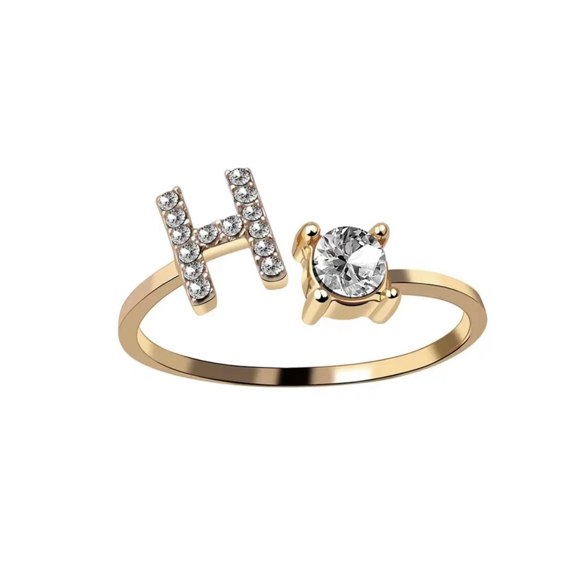 A-Z Letter Adjustable Opening Rings