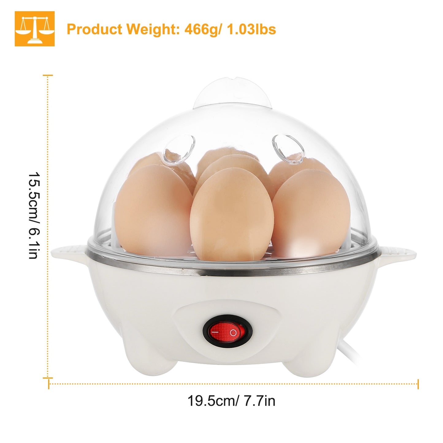 7-Capacity BPA-Free Hard-Boiled Egg Maker