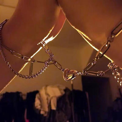 Fashion Magnetic Attraction Heart Bracelets Set