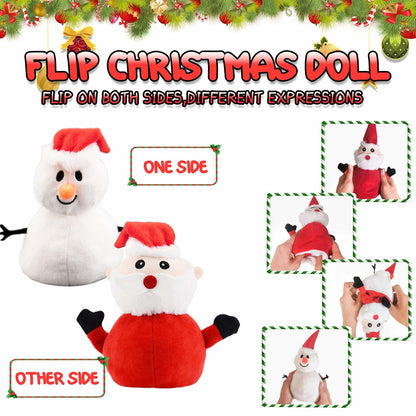Reversible Christmas Santa Plush Snowman Toy