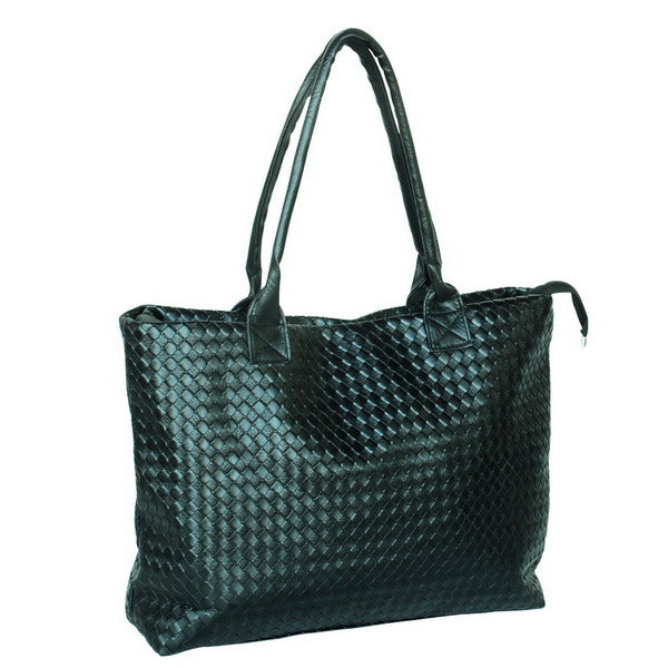 Stylish Double Handle Leatherette Bag
