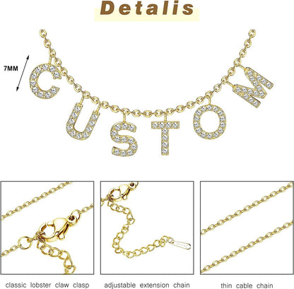 8K Gold Plated Pendant Necklace for Women
