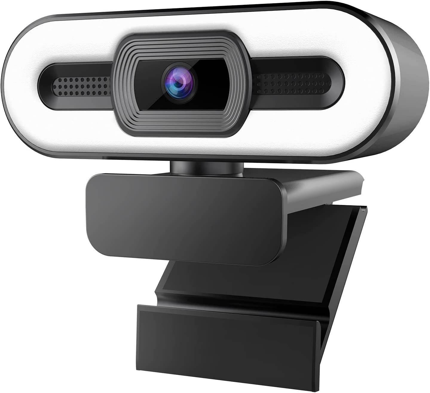 2K HD Web Cam with Microphone and Ring Light