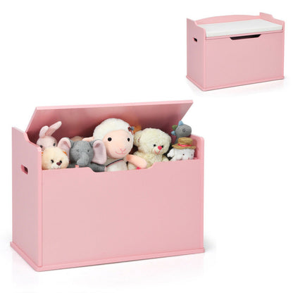 Kids Toy Wooden Flip-top Storage Box