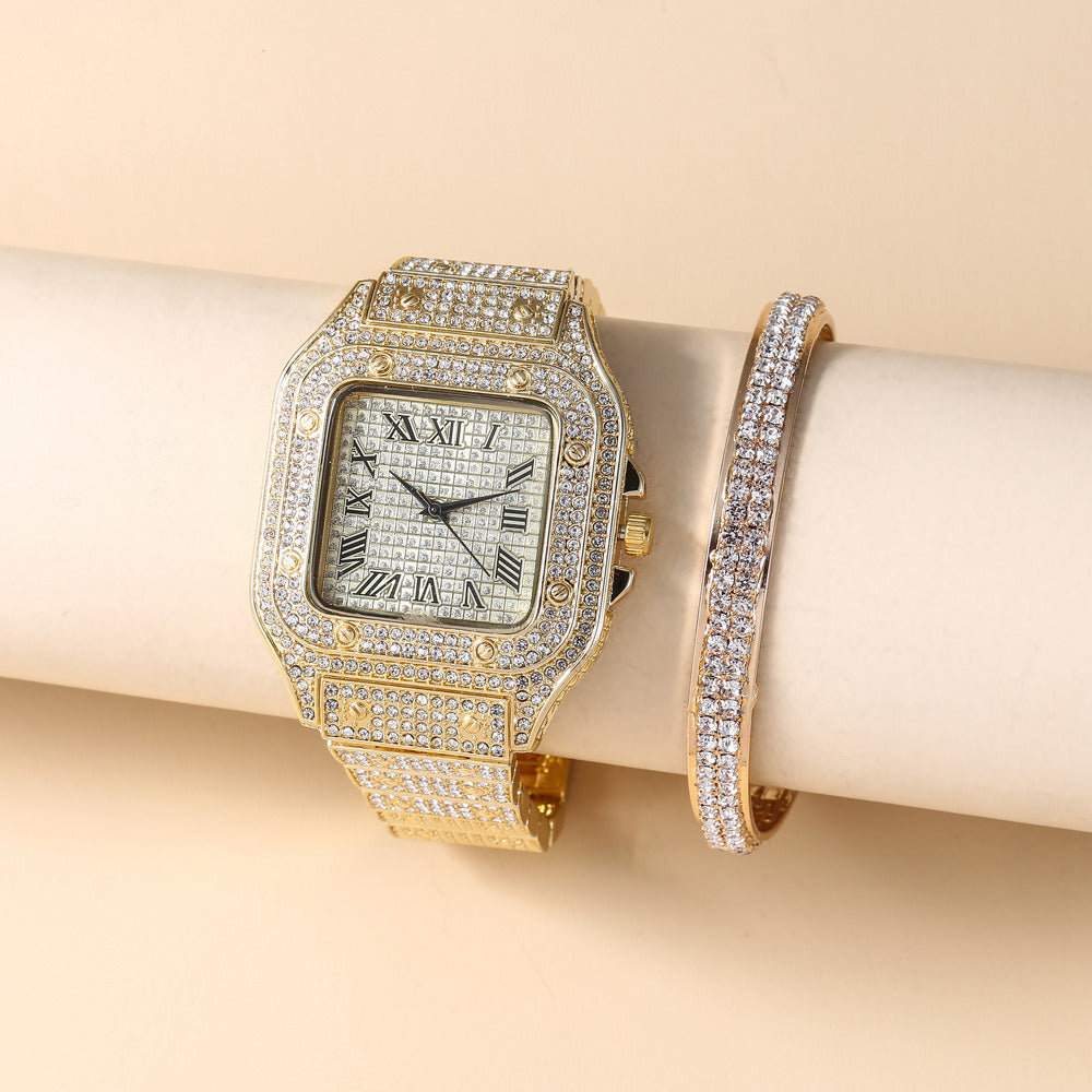 Watch + Bangle for Women Bracelet Jewelry Set