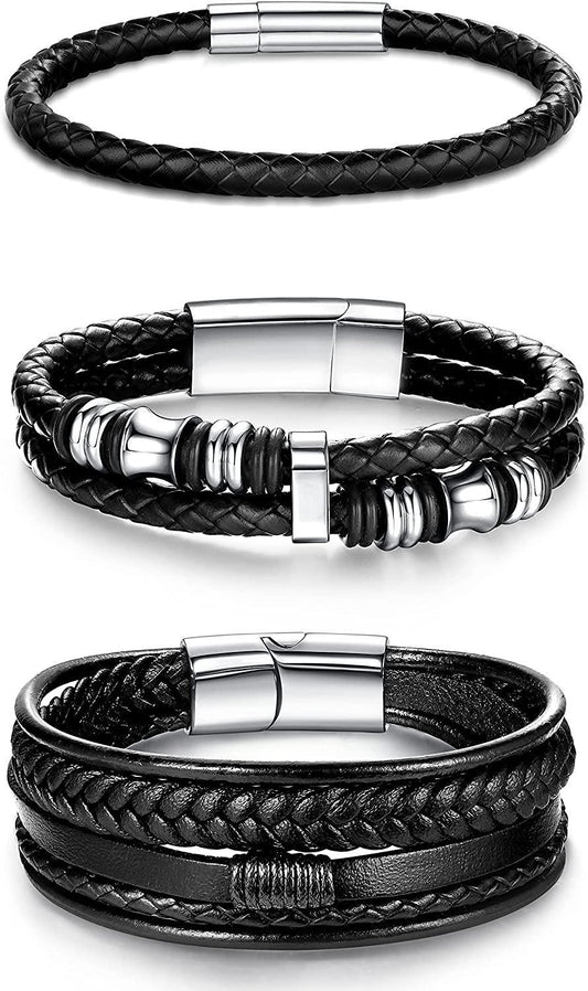 Braided Leather Bracelet for Women