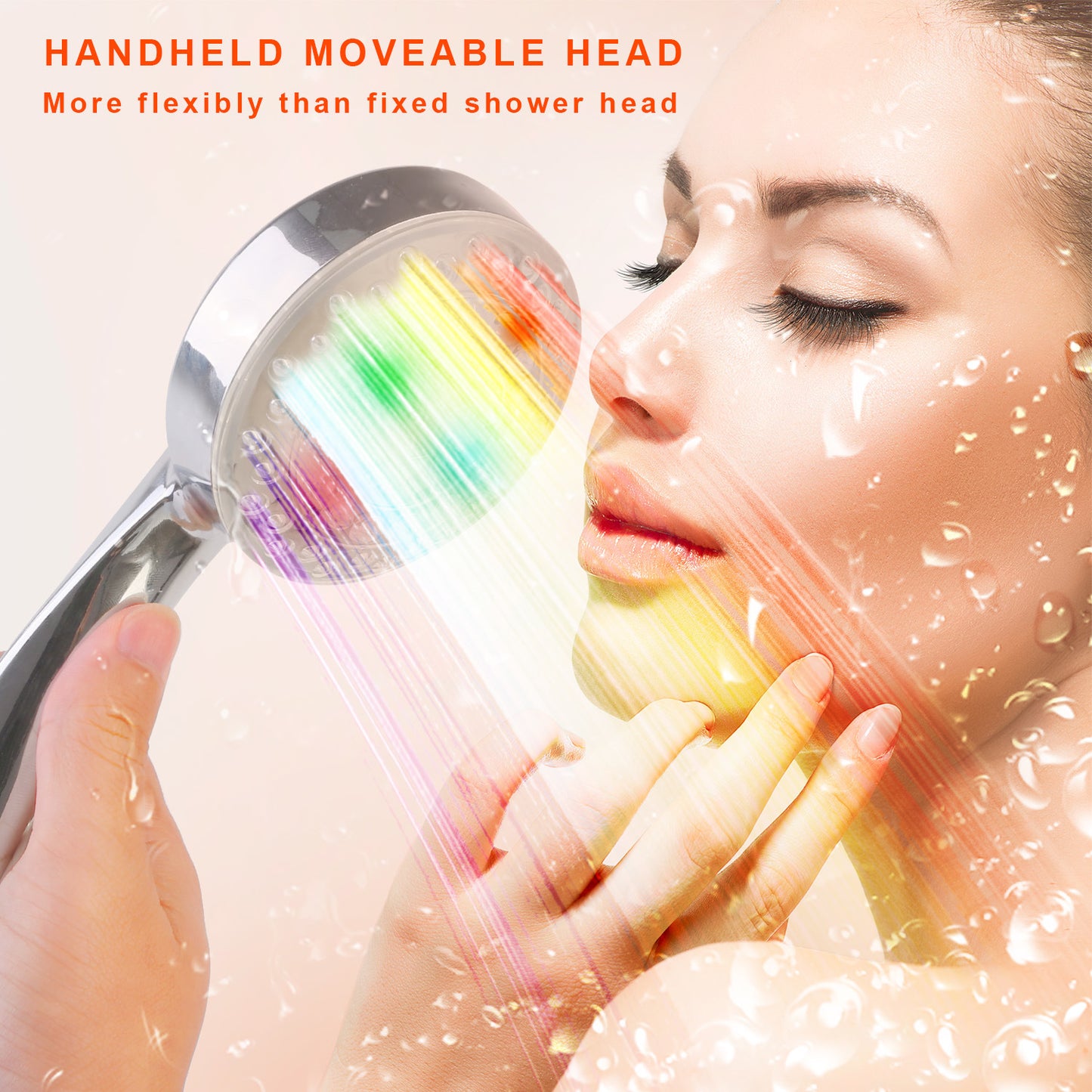 Color-Changing LED Shower Head Handheld