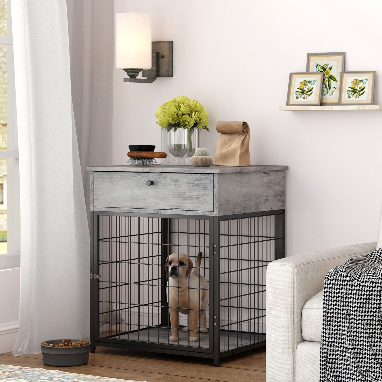 Furniture Dog Crates for small dogs Nightstand