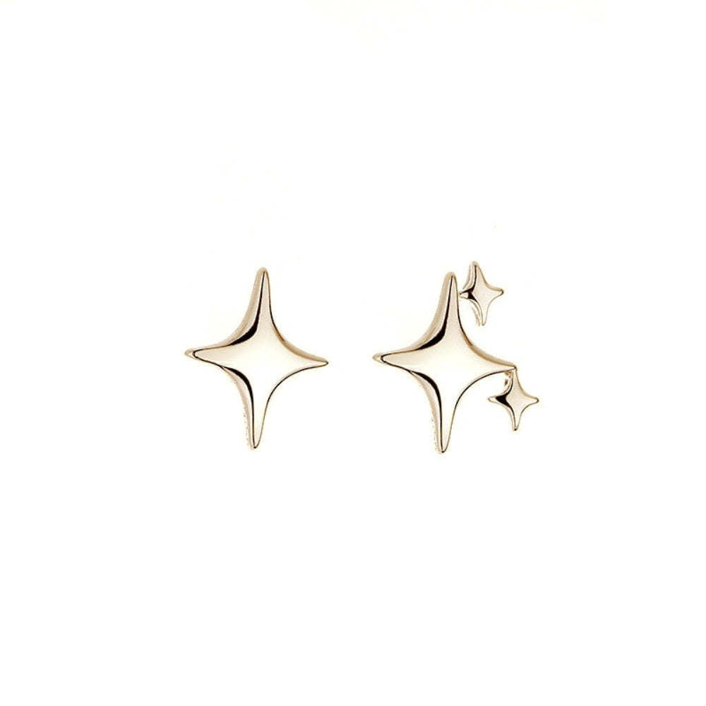 Asymmetrical Star Stud Earrings