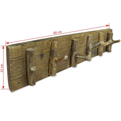 Coat Rack Solid Reclaimed Wood 23.6"x5.9"