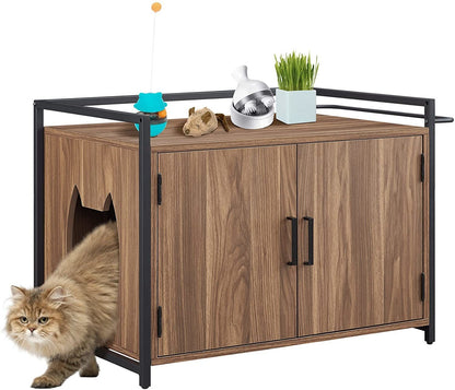 Hidden Cat Litter Box Furniture with Ventilation