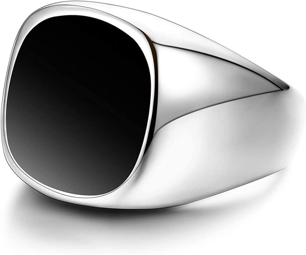 Men's Stainless Signet Rings Punk Style Biker Size 9