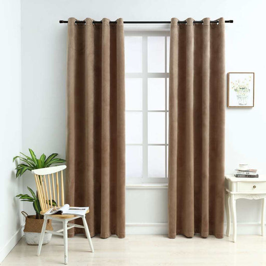 Blackout Curtains with Rings 2 pcs