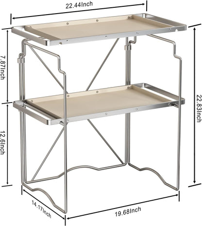 Microwave Shelf with Serving Tray