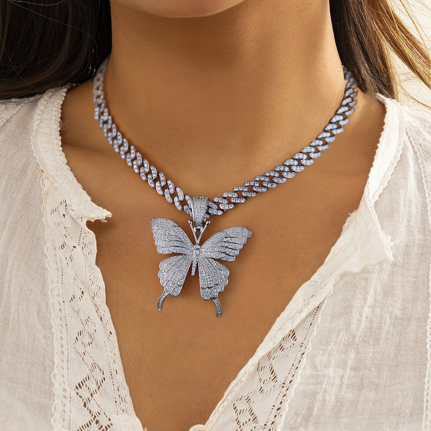 Butterfly Necklace Pendant Women