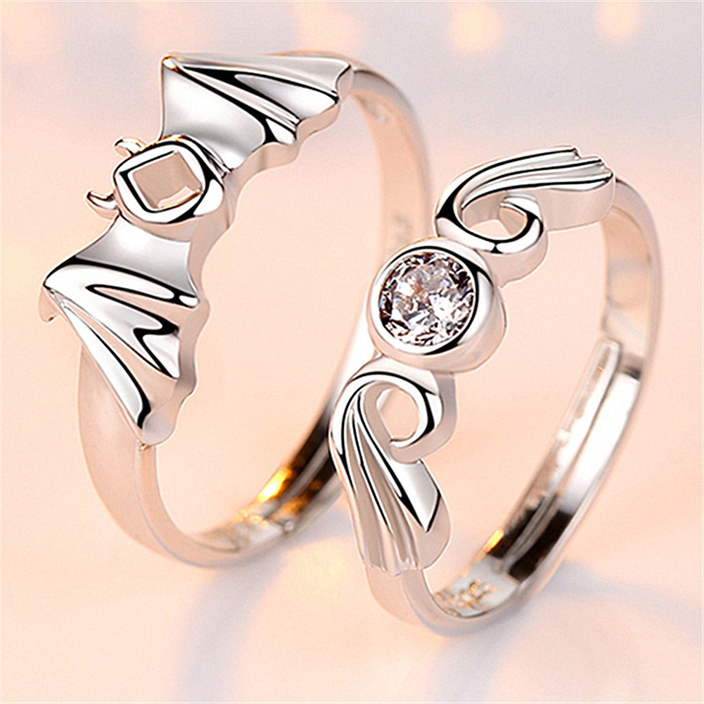 Angel Devil Wings Couple Rings