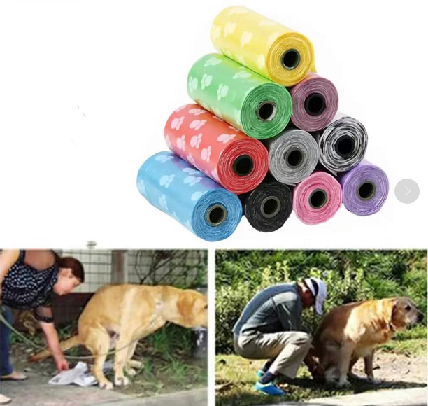 Roll Dog Cat Poop Bag Degradable Pet Garbage Bag