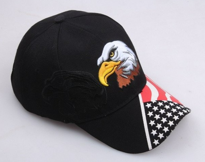 Eagle series embroidered baseball cap-Black