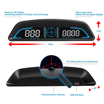 Universal Car HUD GPS Head up Display Speedometer